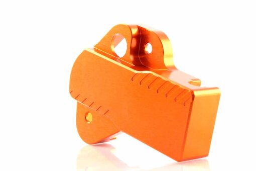 AXS PowerParts Custom TPS Sensor Protection Cover. Anodized Aluminium, Orange Color