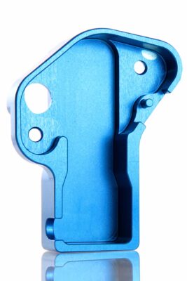 AXS PowerParts Custom TPS Sensor Protection Cover. Anodized Blue Color