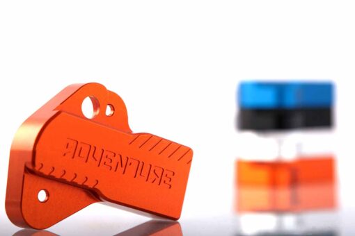 AXS PowerParts Custom TPS Sensor Protection Cover. Anodized Orange color