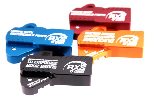AXS PowerParts Custom TPS Sensor Protection Cover. Anodized Aluminium, Orange Color