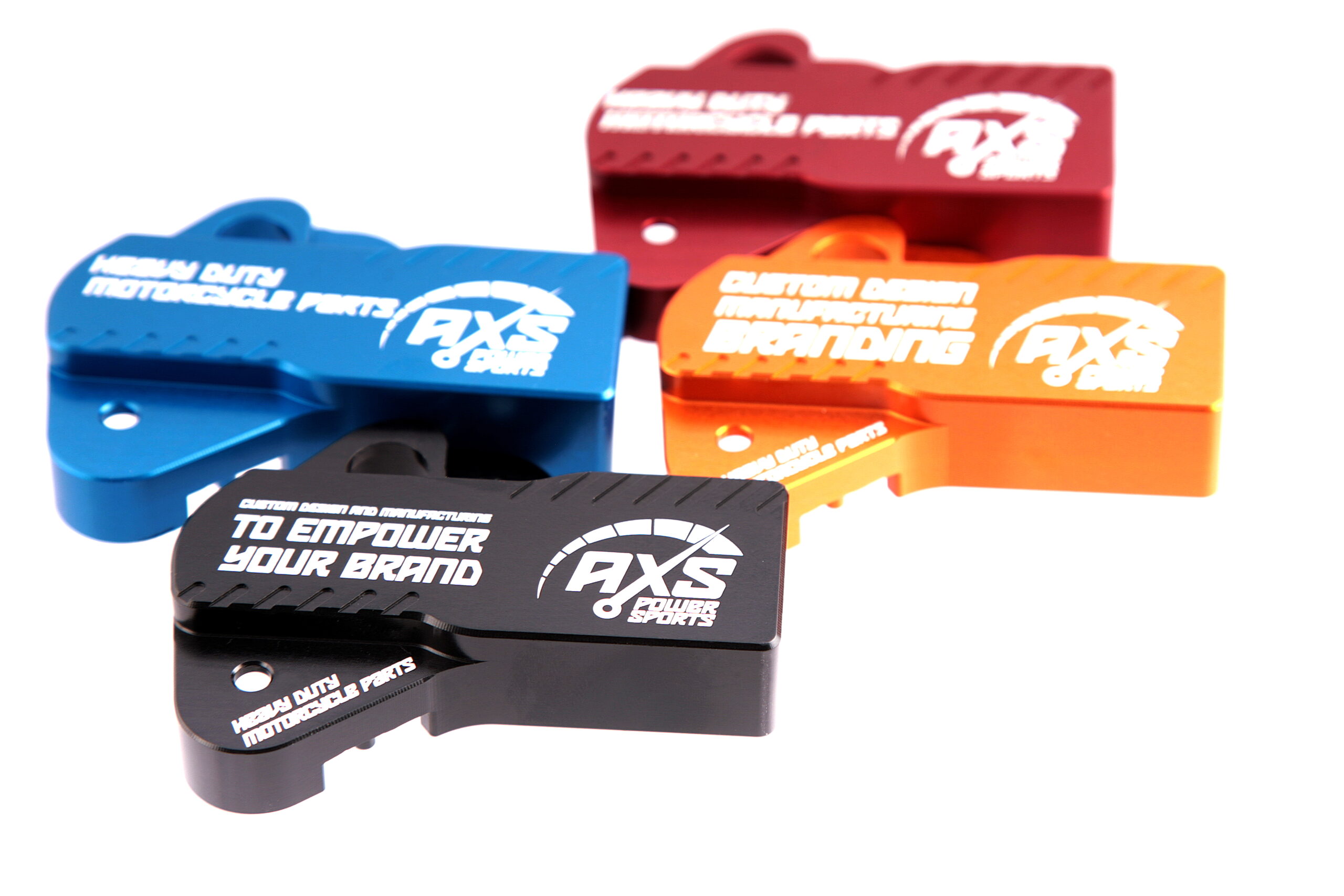 AXS PowerParts Custom TPS Sensor Protection Cover. Anodized Aluminium, Orange Color