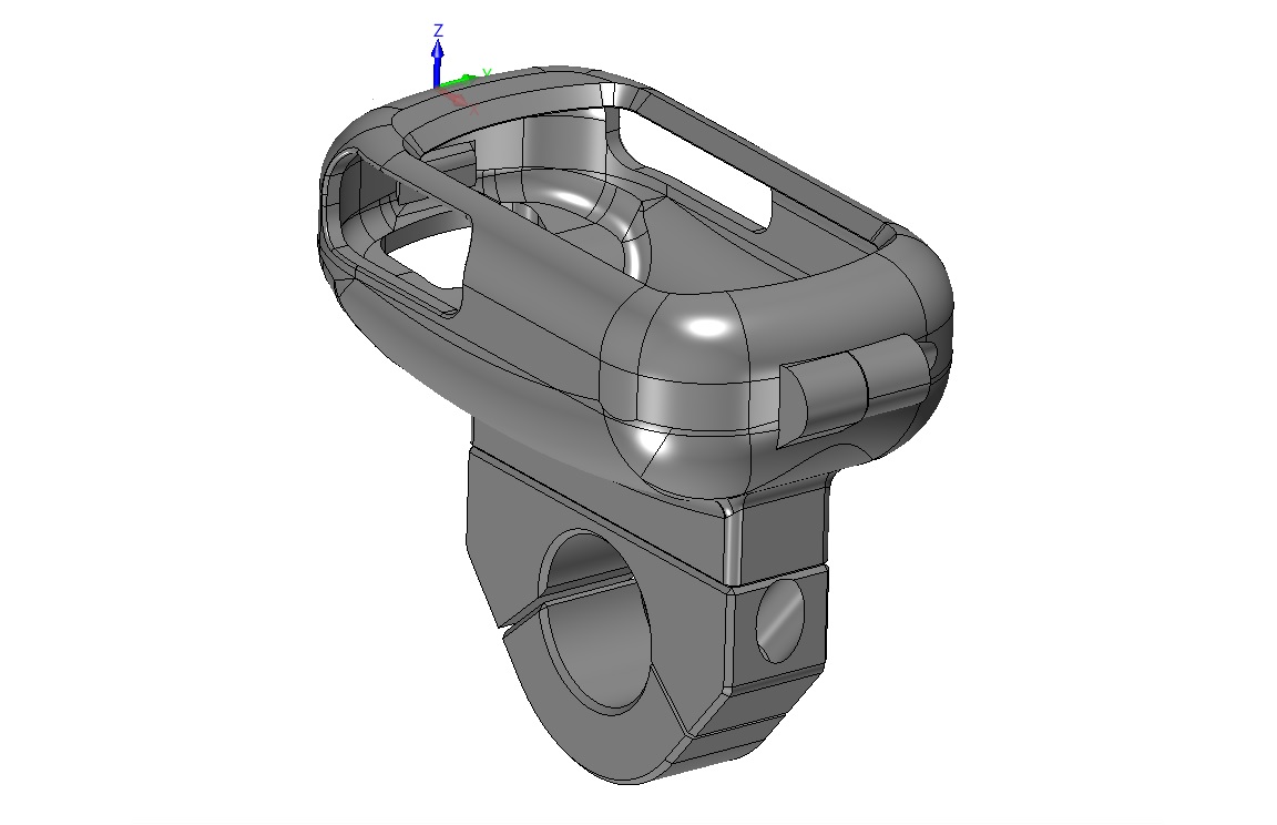 Enduro bike Garmin Etrex heavy duty handlebar mount. Billet Aluminum Anodized Grey for extreme use. Vibration dampening system