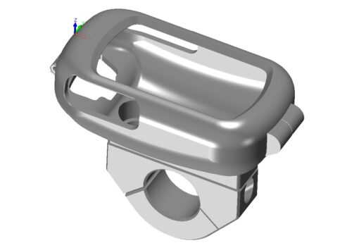 Enduro bike Garmin Etrex heavy duty handlebar mount. Billet Aluminum Anodized Grey for extreme use. Vibration dampening system