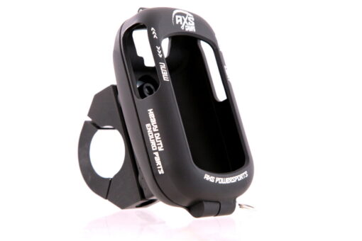 Enduro bike Garmin Etrex heavy duty handlebar mount. Billet Aluminum Anodized Grey for extreme use. Vibration dampening system