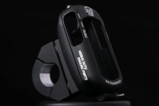 Enduro bike Garmin Etrex heavy duty handlebar mount. Billet Aluminum Anodized Grey for extreme use. Vibration dampening system