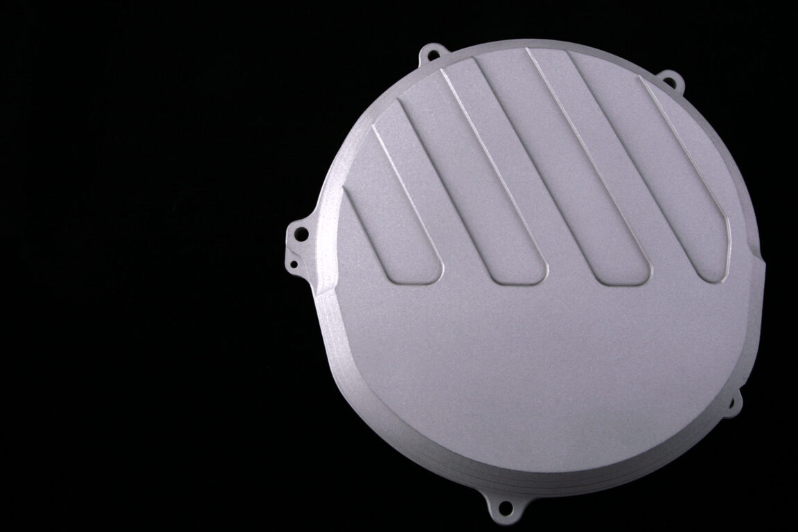 Beta 300 Billet Aluminium Clutch Cover. CNC Milled from an aluminum block, uses the OEM screws